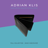 Adrian Klis Leather Billfold Wallet 114 - Black