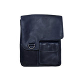 Adrian Klis Leather Messenger Bag 1430B - Blue