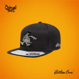 Billion Buns Unisex Black Flatbrim Snapback Cap by Chairman Ting O/S X-Ray Bun