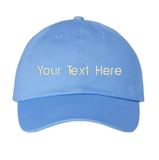 Custom Text Embroidered Chino Cap