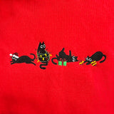 MAKE Original - Christmas Cats - Unisex Crewneck Red