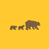 MAKE Original - Bear Family - Adult Chino Cap Forest Green