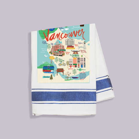 MAKE Original - Vancouver Carolyn Gavin - Blue Tea Towel