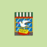 MAKE Original - Granville Island Donuts Seagull Kelley Jones - Magnet