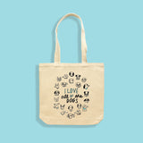MAKE Original - I Love All of the Dogs - Tote Bag Natural