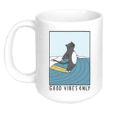 Surfing Cat Bleu Marie Make Original 15oz White Mug