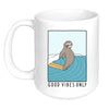 Surfing Sloth Bleu Marie Make Original 15oz White Mug
