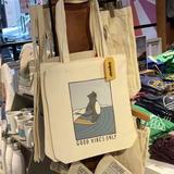 MAKE Original - Surfing Cat Bleu Marie - Tote Bag Natural