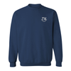 Custom monogrammed navy sweatshirt with embroidered initials