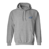 Custom embroidered hoodie with custom monogram initials embroidered on front