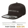 Custom Text Embroidered Flex-Fit Snapback Cap