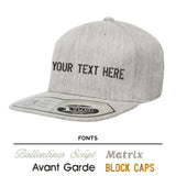 Custom Text Embroidered Flex-Fit Snapback Cap