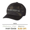 Custom Text Embroidered Multicam Black Flex-Fit Cap