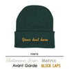 Custom Text Embroidered Toque