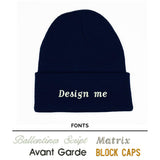 Custom Text Embroidered Toque