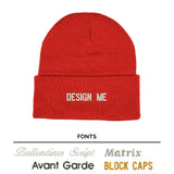 Custom Text Embroidered Toque