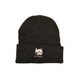 Ew People Cat MAKE Original Charcoal Cuffed Toque