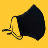 Plain Solid Black Cotton Face Mask Pack of 50