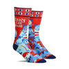 Mens Crew Socks - Crazy Cat Dude