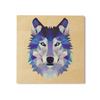 Reclaimed Print Coaster - Geometric Wolf