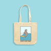 MAKE Original - Surfing Sloth Bleu Marie - Tote Bag Natural
