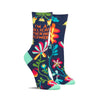 Womens Crew Socks - Delicate Fucking Flower