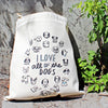 MAKE Original - I Love All of the Dogs - Tote Bag Natural