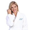 Custom embroidered bath robe with custom embroidered initials